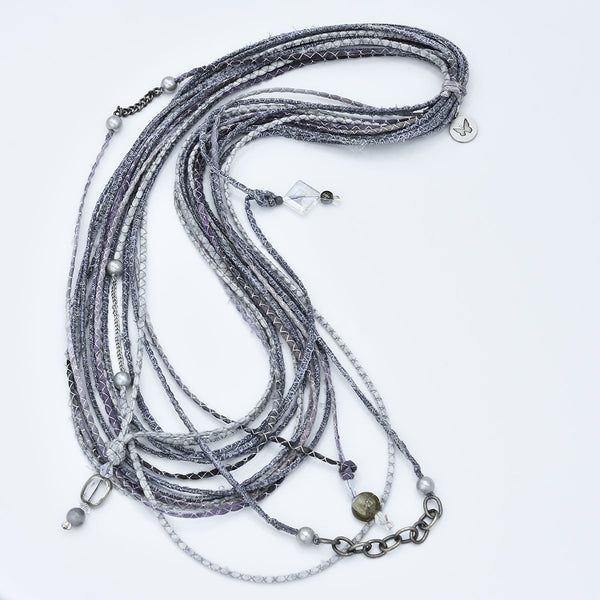 The Ilene Beaded Batik Necklace