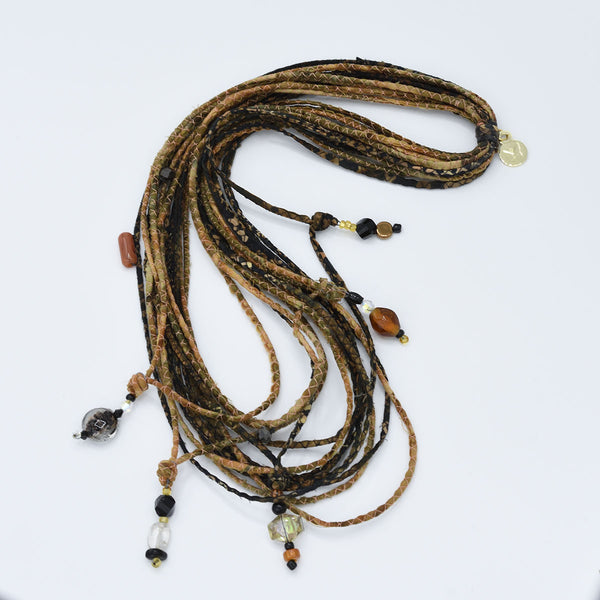 The Janie Beaded Batik Necklace