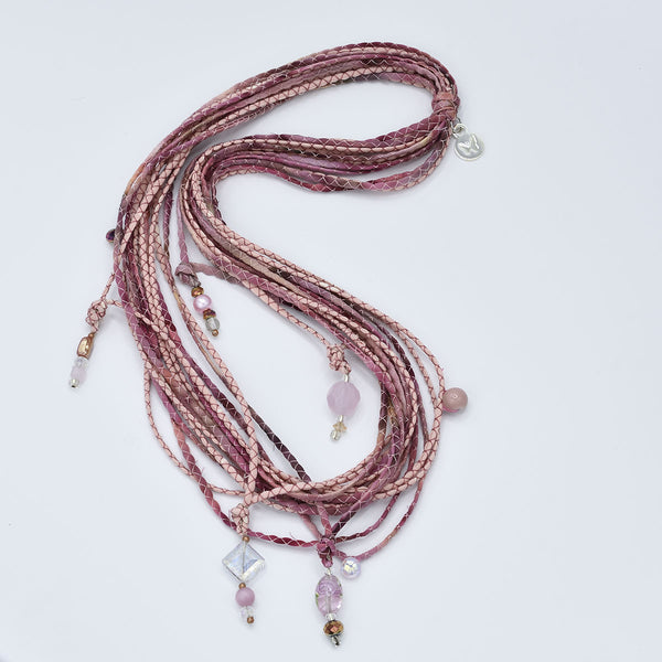 The Sara Beaded Batik Necklace