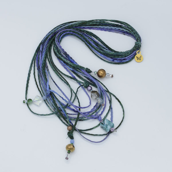 The Barb Beaded Batik Necklace